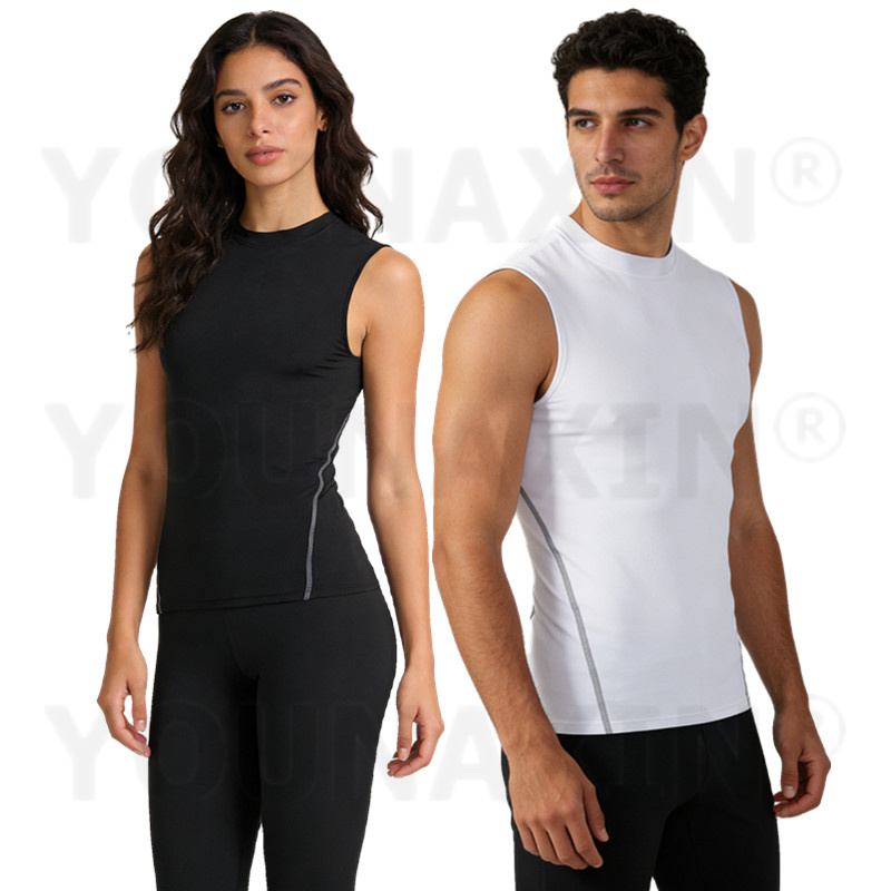 Base Layer Top - YOUNAXIN Unisex Sleeveless Compression Tank Top