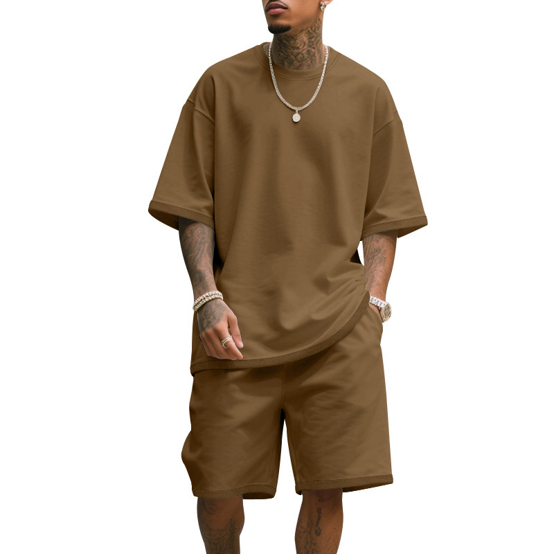 T Shirt Tight Fit - Men's Casual Two Piece Set Summer
