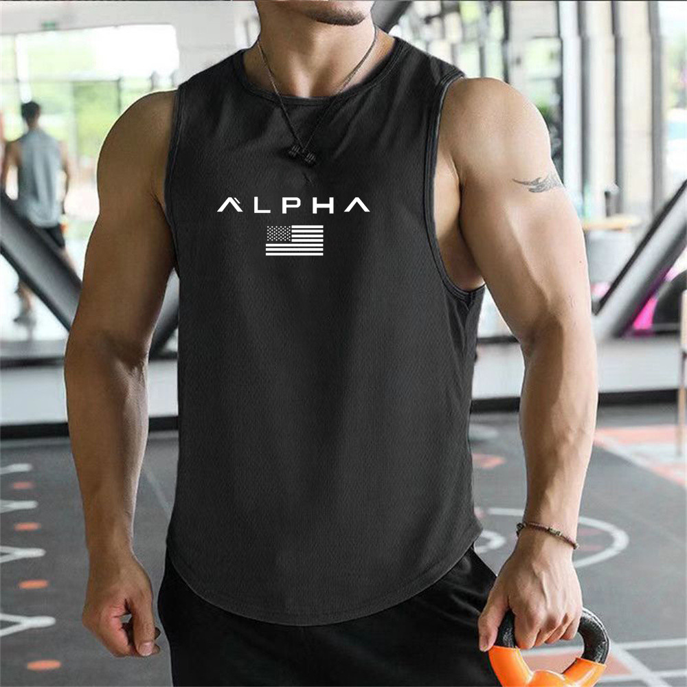 Undershirt Crew Neck - Cross-border European Size Alpha Men's Printed