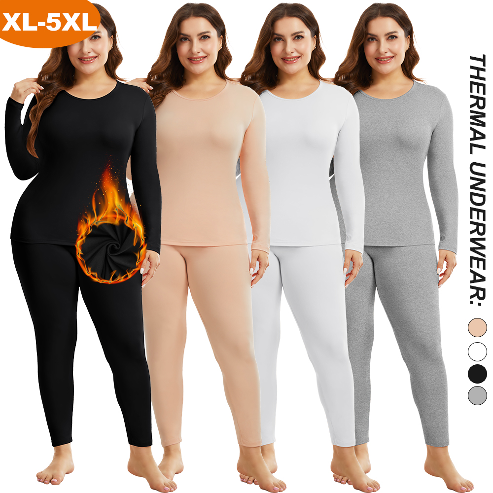 Thermal Long John - Plus Size Warm Thermal Underwear Sexy