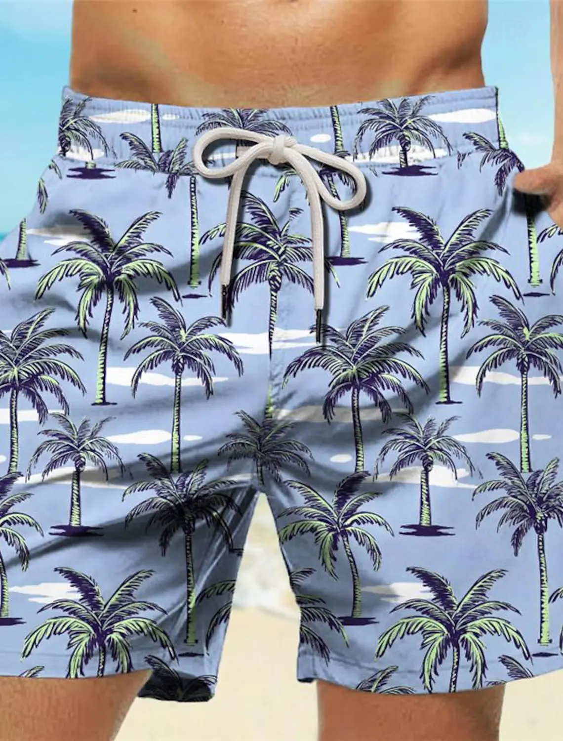 Tropical Palm Tree 3D Printed  - đánh giá và giá Trunk Breathable Men