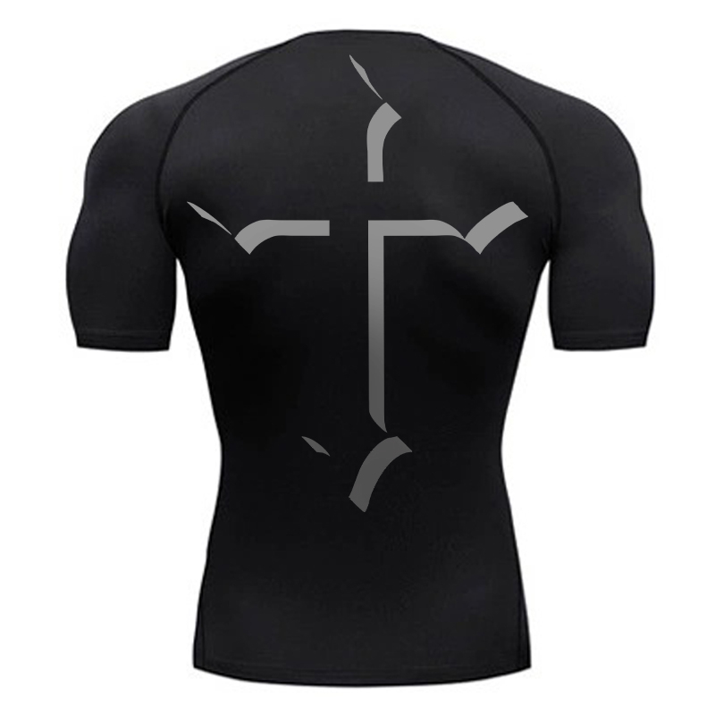 Cross Print Compression Shirt  - đánh giá và giá Base Layer Top