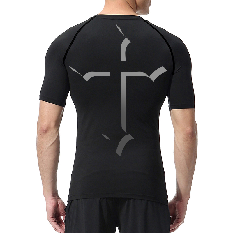 Cross Print Compression Shirt  - đánh giá và giá Base Layer Top