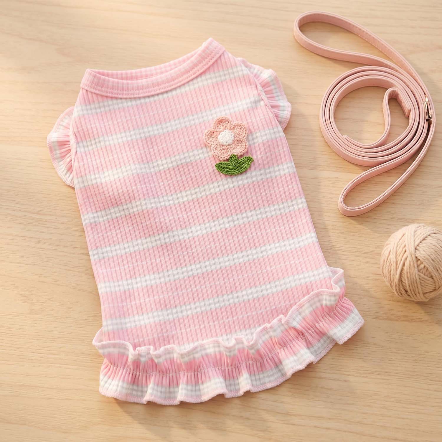 1PC Cute Ruffled Striped Summe - đánh giá và giá Tank Top Ribbed