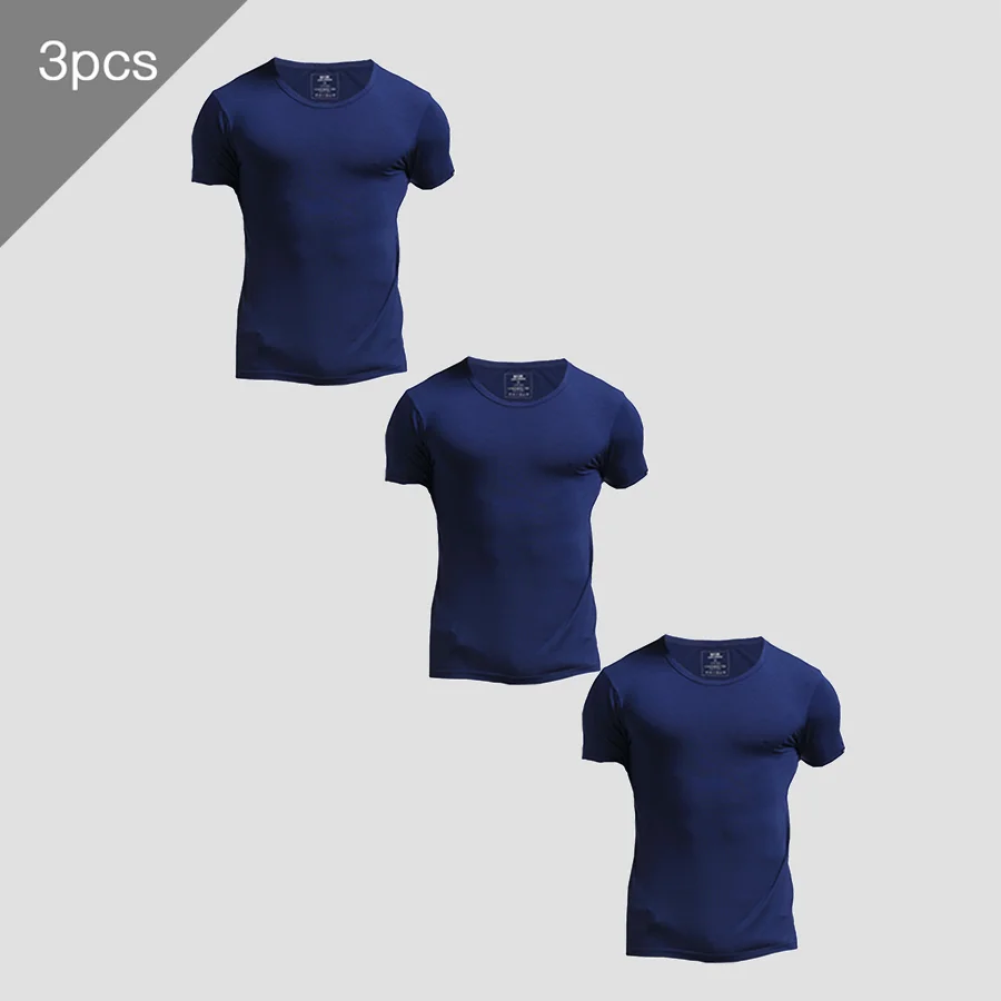 3PCS Men's Summer Short Sleeve - đánh giá và giá Undershirt Crew Neck