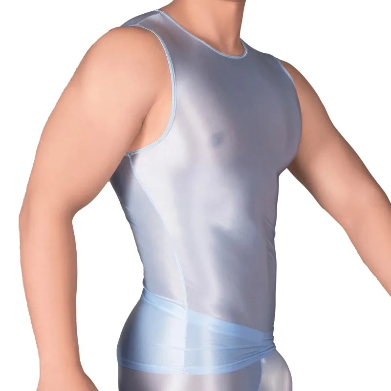 Solid Color Men's Slim Smooth  - đánh giá và giá Sleeveless Undershirt