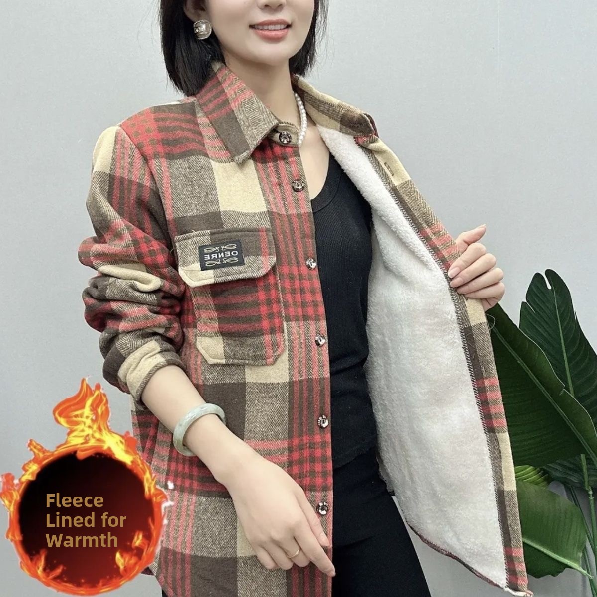 Thickened Fleece Flannel Plaid - đánh giá và giá Thermal Long John