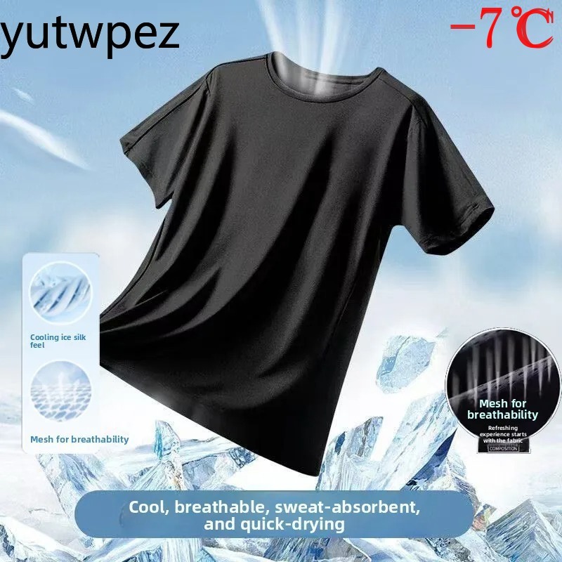 Summer Ice Silk Men T Shirt Sh - đánh giá và giá T Shirt Tight Fit