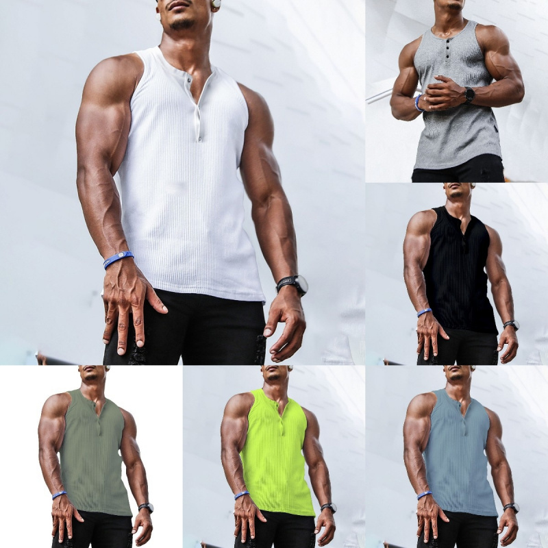 Men’s Ribbed Top Sleeveless He - đánh giá và giá Undershirt Crew Neck