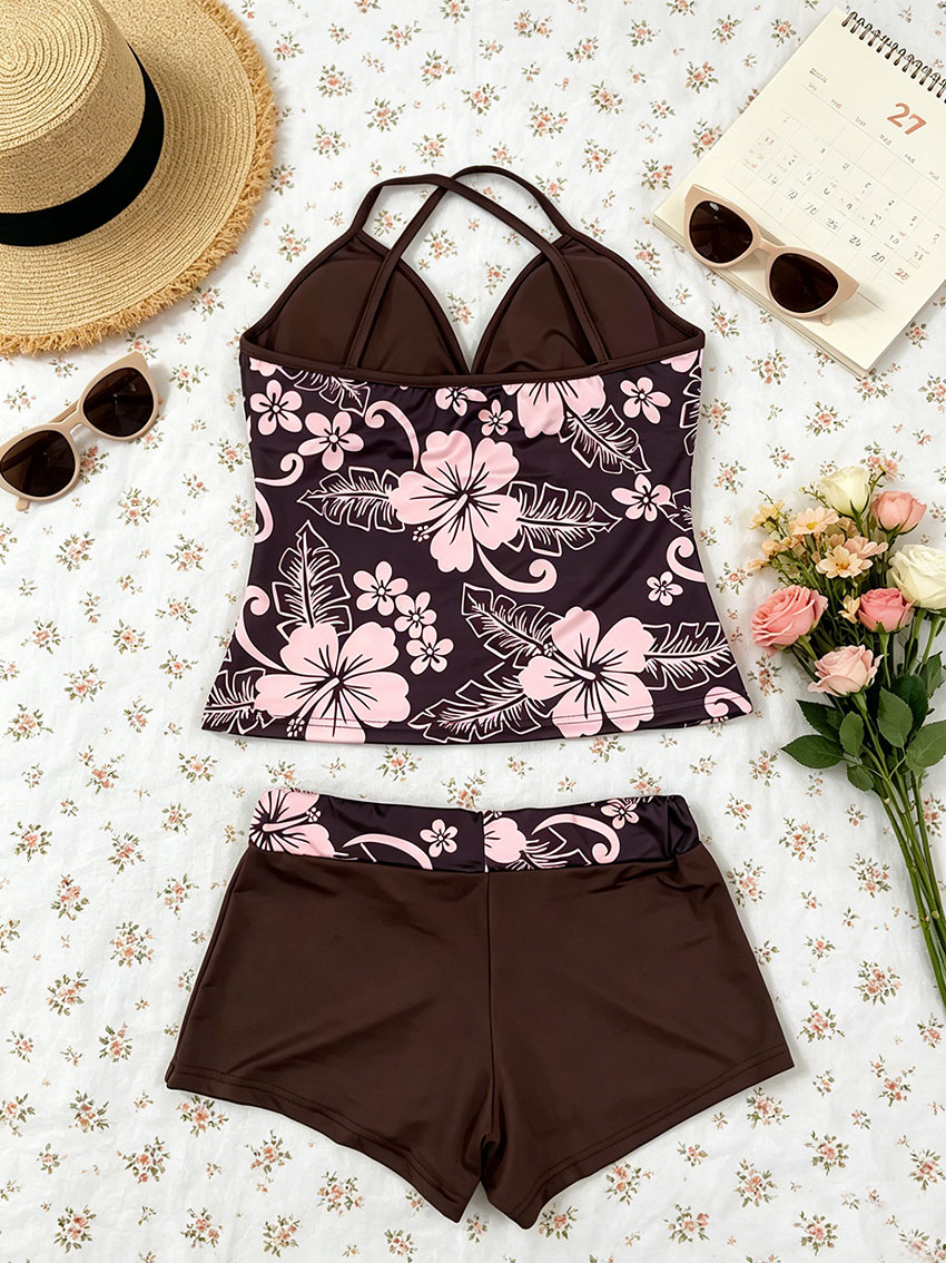 Y2K Ladies Tropical Hibiscus M - đánh giá và giá Suspender Tank Top